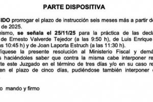 内格雷拉案调查延长6个月，巴尔韦德、恩里克、拉波尔塔将出庭